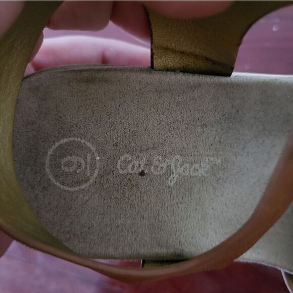 Cat & Jack tan leather toddler girl sandals - Picture 7 of 10